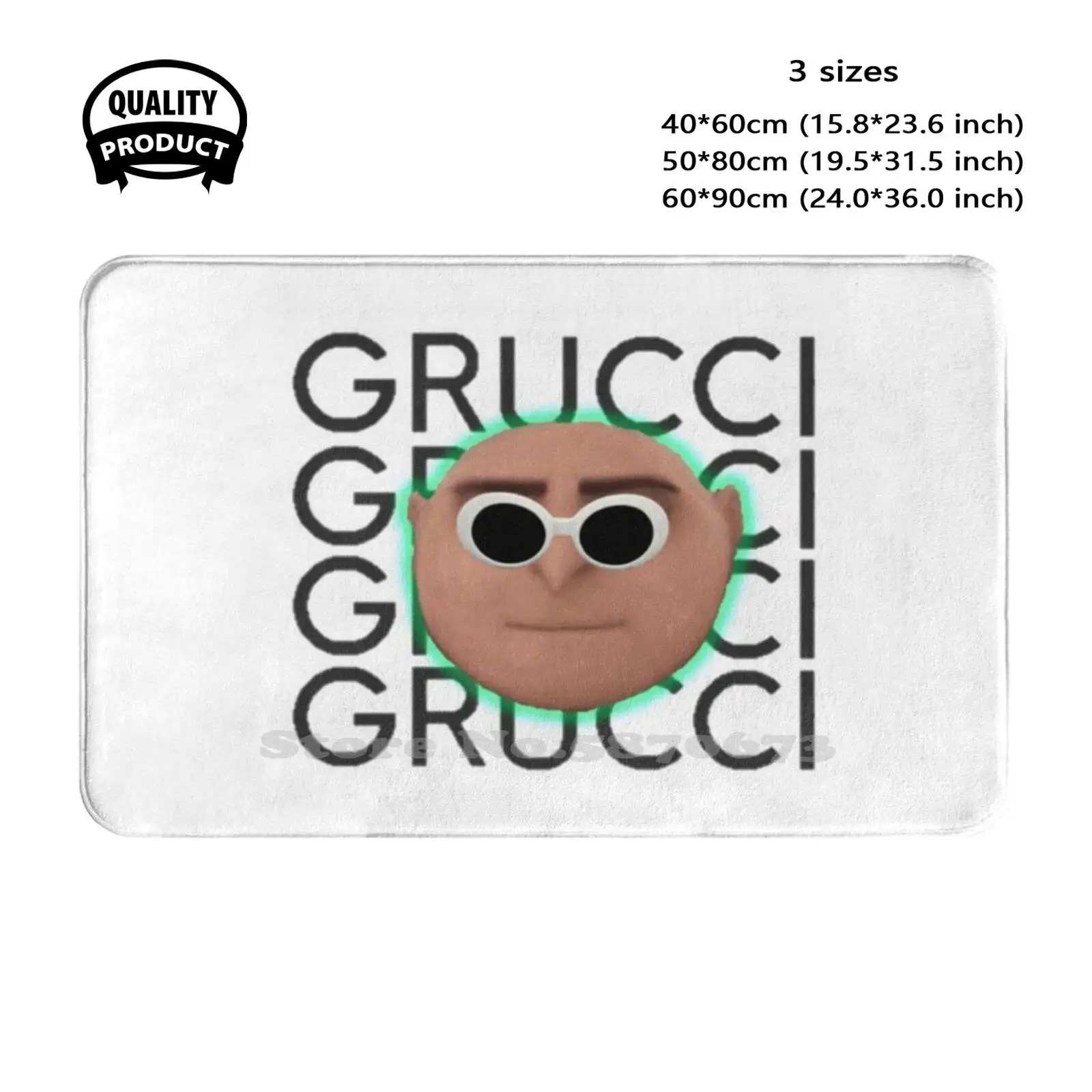 Grucci Soft Cushion Home Carpet Door Mat Car Rug Grucci Gang Clout Goggles Epic Gamer Meme Dank Awesome