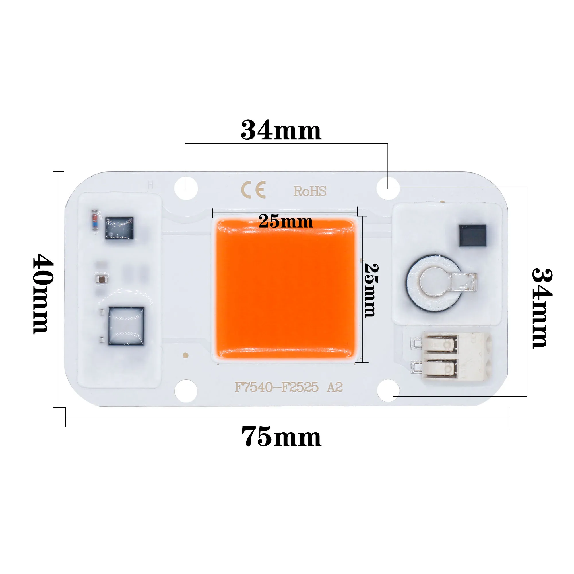 Imagem -04 - Led Plantlight Led Cob Phytolamp Chip 50w Ac220v sem Necessidade de Driver ao ar Livre Espectro Completo Caixa de Tenda de Cultivo Aquático Peças