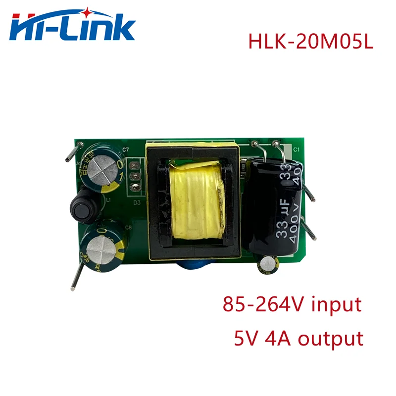 Intelligent Household Power Supply Circuit Board para IOT, HLK-20M05L, 5V 4A AC DC, 20W, Frete Grátis