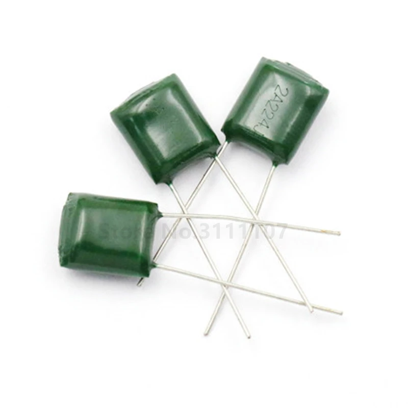 50PCS/LOT Polyester Film Capacitor Capacitance 2A224J 2A224 100V 0.22UF 220nF