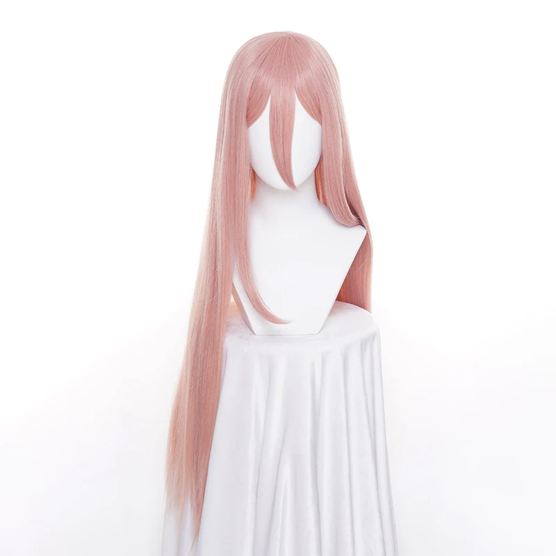 80cm Makima Cosplay Wig Halloween Party Role Play Props Heat-resistant Fiber Hair + Wig Cap