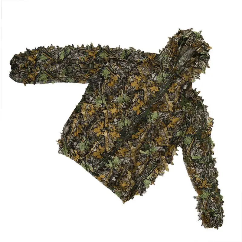 Hunting clothes New 3D maple leaf Bionic Ghillie Suits Yowie sniper birdwatch airsoft Camouflage Clothing jacket and pants