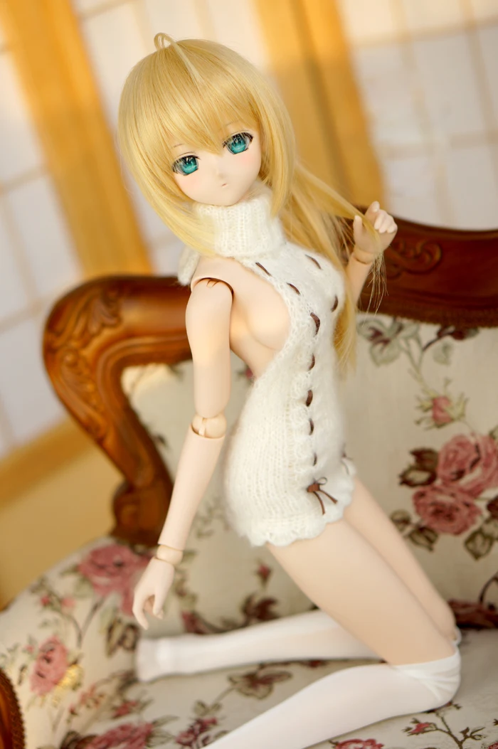 D03-P501 children toy BJD DD SD MSD  1/3 1/4 doll's clothes Turtleneck sexy open back sweater 1pcs