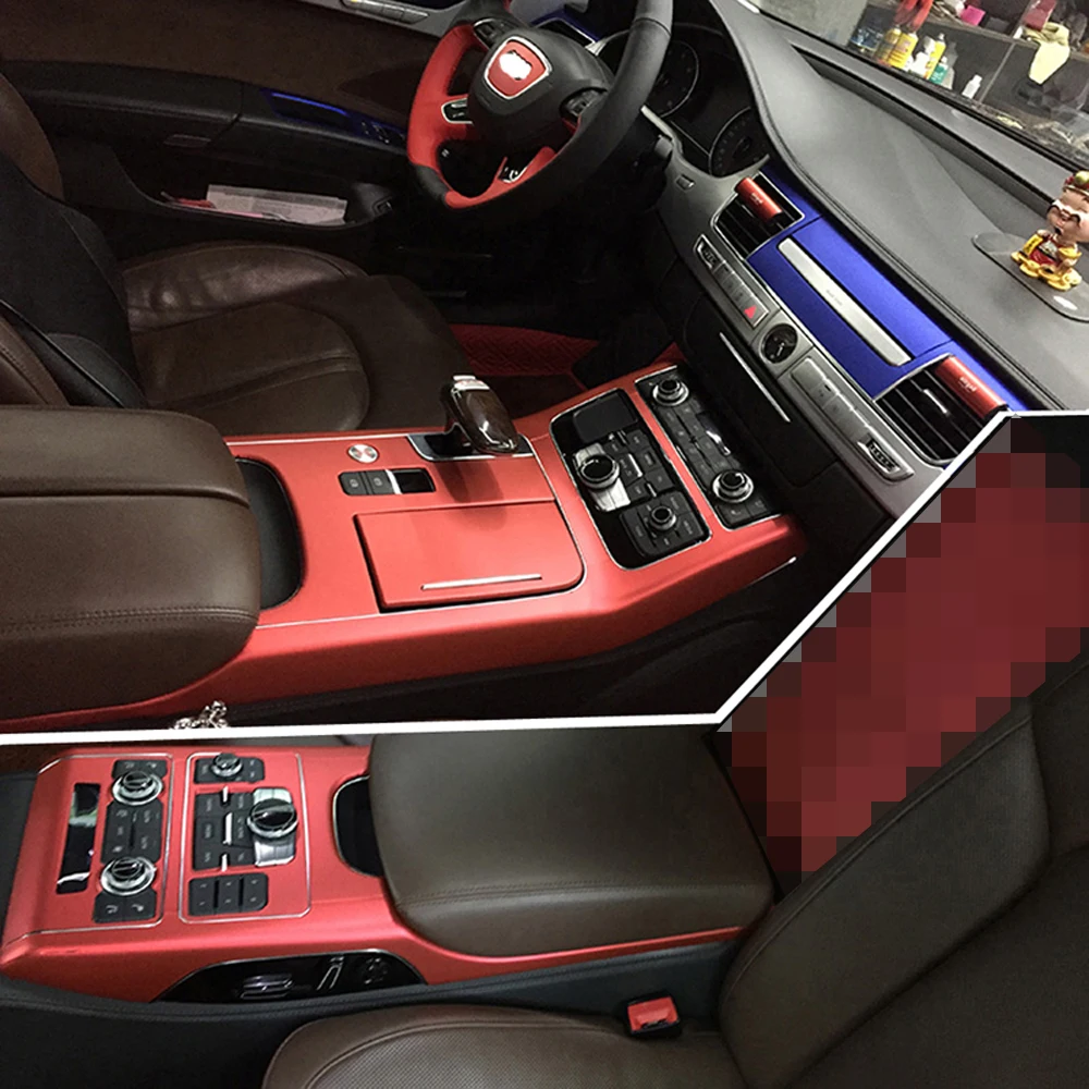 For Audi A8 D4 2011-2017 Self Adhesive Car Stickers 3D 5D Carbon Fiber Vinyl Car stickers and Decals Car Styling Accessories