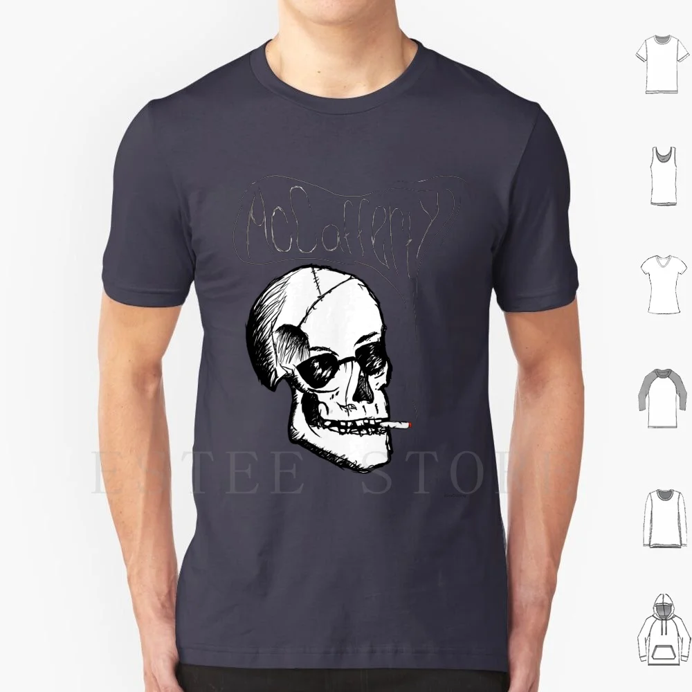 Mccafferty Smoking Skull T Shirt Print Cotton Mccafferty Joint Indie Music The Front Modern Baseball Skull Mccafferty Sucks
