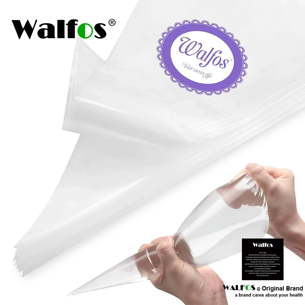 

Walfos Pastry Piping Bags 30 Pcs Disposable Cake Decorating Bags Extra Thick Anti Burst Cupcakes Cookies Icing Bags Cake Tools