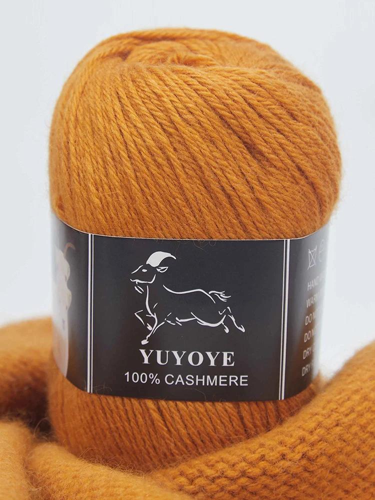 YUYOYE 100% Cashmere Yarn for Knitting 4-Ply Luxury Warm Lightweight Crochet Soft Hand-Knitting Yarn