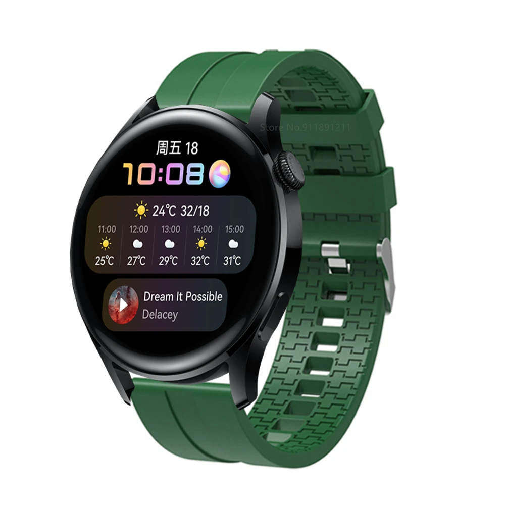 스마트 시계 밴드 소프트 실리콘 스트랩, 화웨이 워치 3 교체 스포츠 손목 스트랩 화웨이 워치 3 프로 22mm 20mm 팔찌