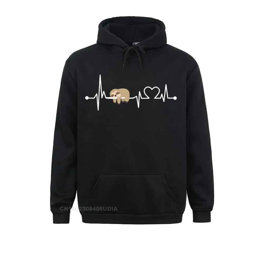 

Sloth Heartbeat Hoodie Funny Sloths Animal Cool Gift Sweatshirts For Men Long Sleeve Hoodies Funny Fall Sportswears Funny