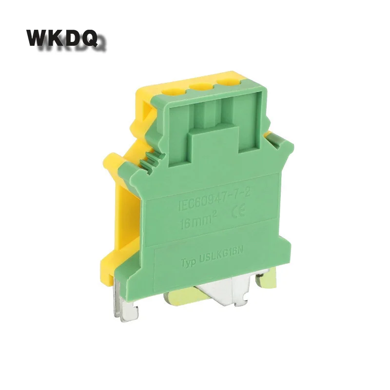 5Pcs USLKG16N USLKG16 Universal Screw Ground Modular Earth Plug Wire Electrical Connector DIN Rail Terminal Block USLKG 16N 16