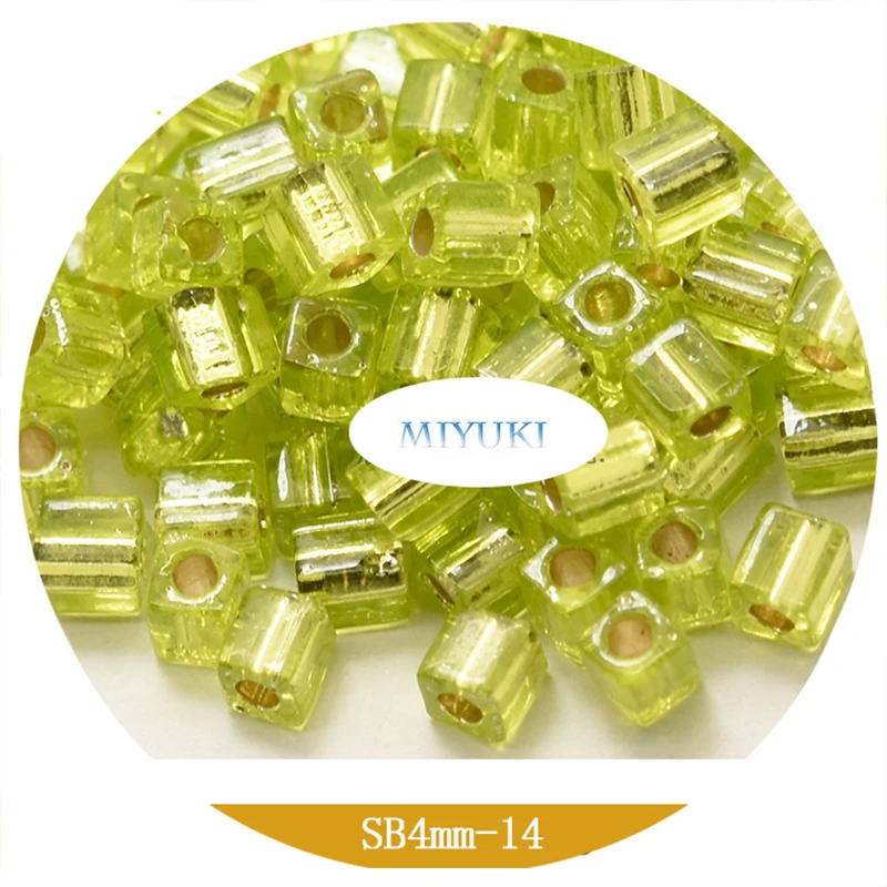 Japanese  Miyuki  SB Square Beads 4mm 18-Color Transparent Silverine Color Series 5G DIY Beads