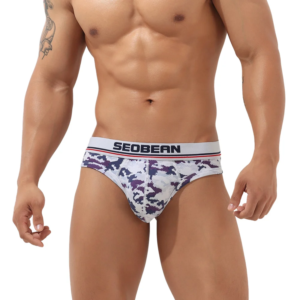 SEOBEAN Men Underwear Thongs Men Briefs Cotton Underpants Thong G srting Low-waist Sexy Gay Underwear Male Panties