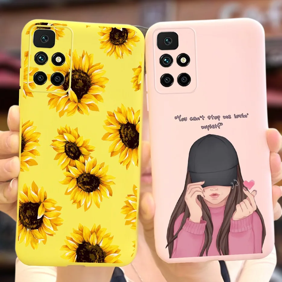 Redmi 10 Case Stylish Sunflower Daisy Cover Case For Xiaomi Redmi 10 Redmi10 Phone Cases 6.5\'\' Soft TPU Fundas Shockproof Bumper