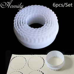 Aomily Cake Molds Round Embossing Cutting Mould Cookie Baking Pastry Chocolate Mold Jelly Fondant Mold Kitchen Baking Tool