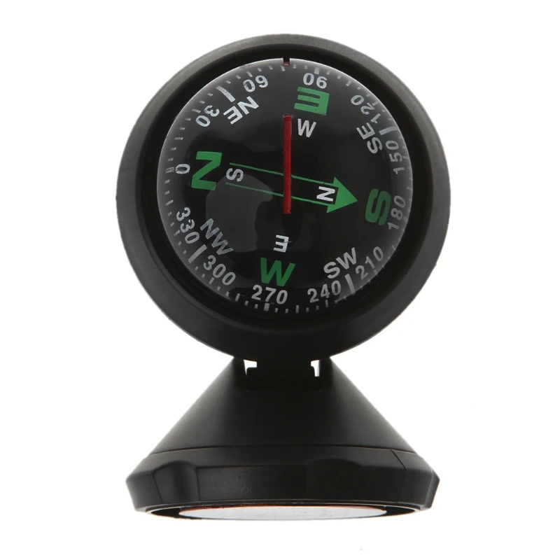 Mini Car Compass Flexible Navigation Dashboard Auto Ball Cup Vehicle Adhesive