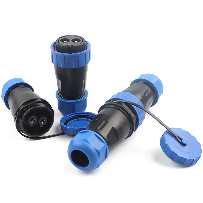 LP/SP28 IP68 No Welding Screw Connection Docking Waterproof Cable Connector 2/3/4Pin Male Female Aviation Plug&Socket