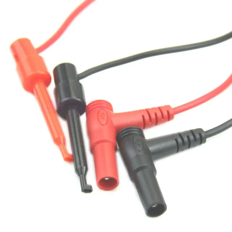 2022 New 1Pair Banana Plug To Test Hook Clip Probe Cable For Multimeter Test Equipmentfor Home Tool