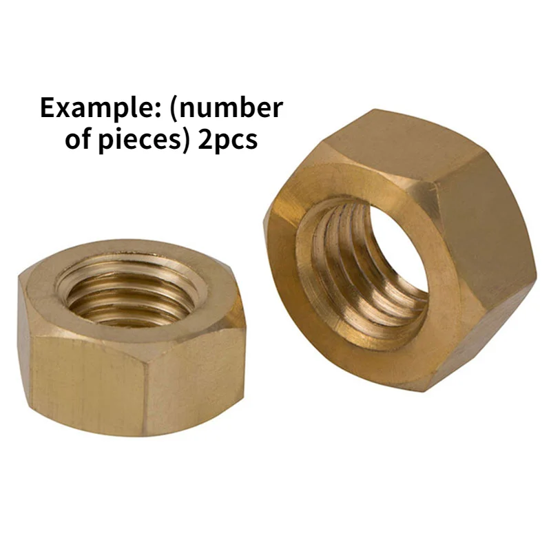 M1.4 M1.6 M2 M2.5 M3 M4 M5 M6 M10 M12 M14 M16 M18 M20 M22 M24 Hexagon Brass Nuts  Copper Hex Head Nuts Brass Hexagon Full Nuts