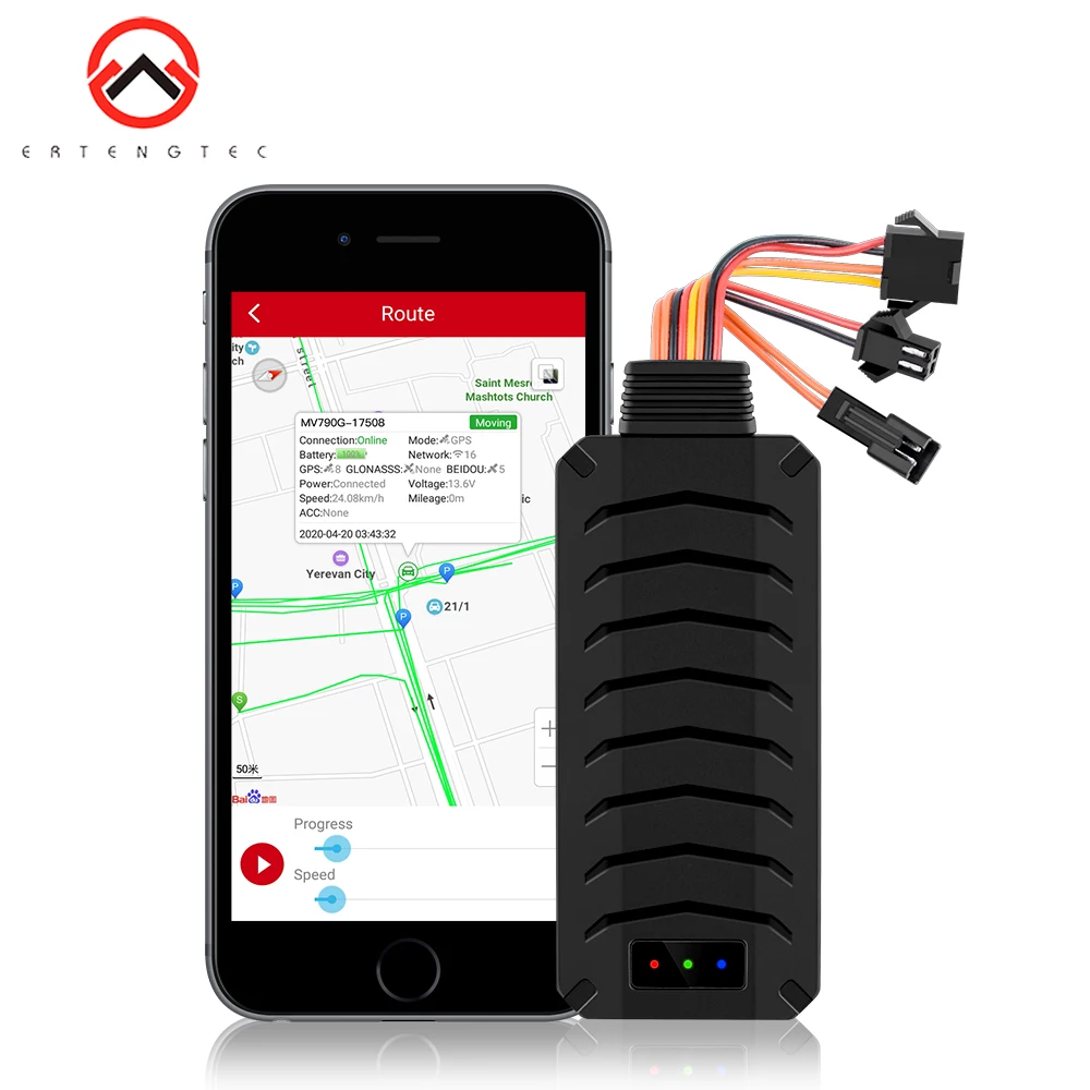 

Car GPS Tracker 4G &2G Cut Off Fuel GPS Locator Car 9-90V ACC Vibrate Overspeed Alarm Geofence Free APP