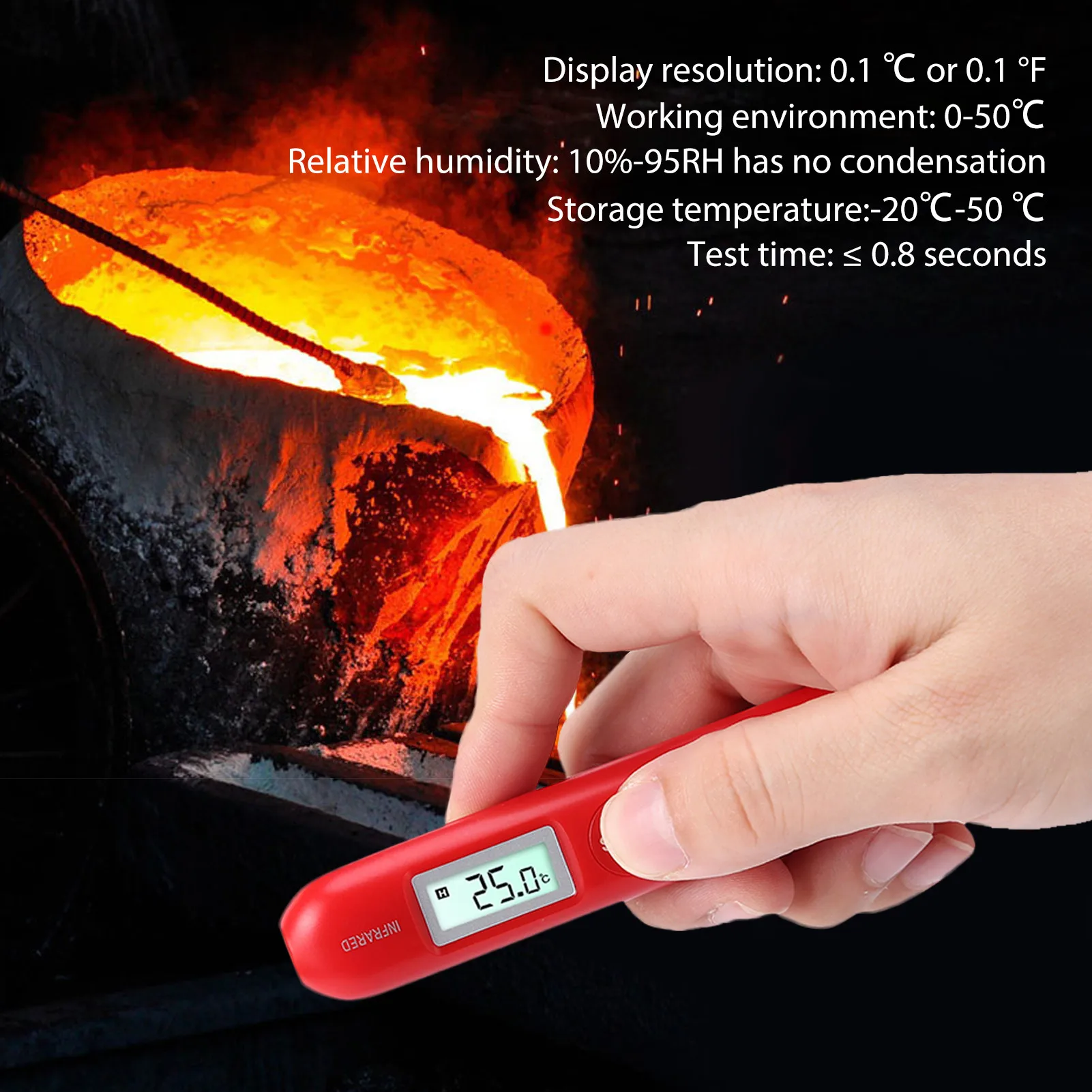 Thermometer C/F Non Contact Pyrometer Industrial Digital IR Temperature Meter -50~220 Degree Celsius Thermometer