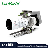 Lanparte Camera KMDC-02 Cage Rig for RED Komodo 6K with Top Handle, Dovetail Baseplate and Battery Pinch Plate Accessories