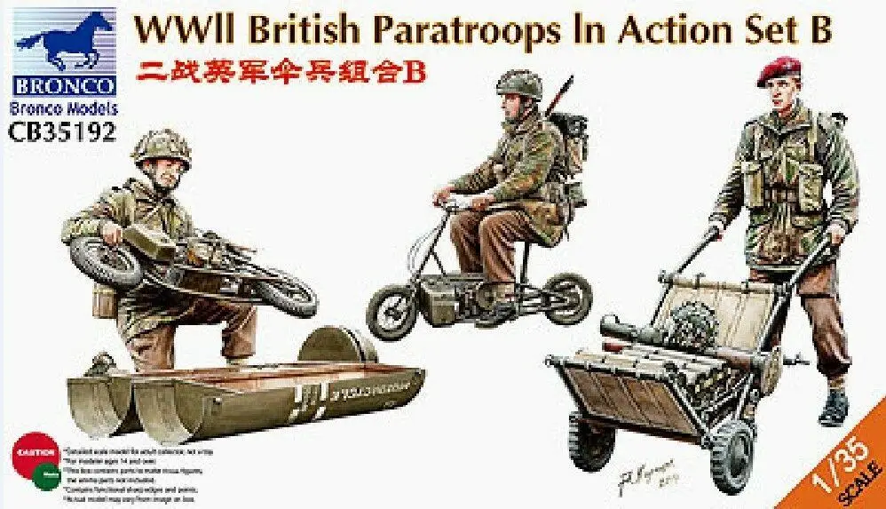 

BRONCO CB35192 1/35 WWII British Paratroops In Action Set B Model Kit