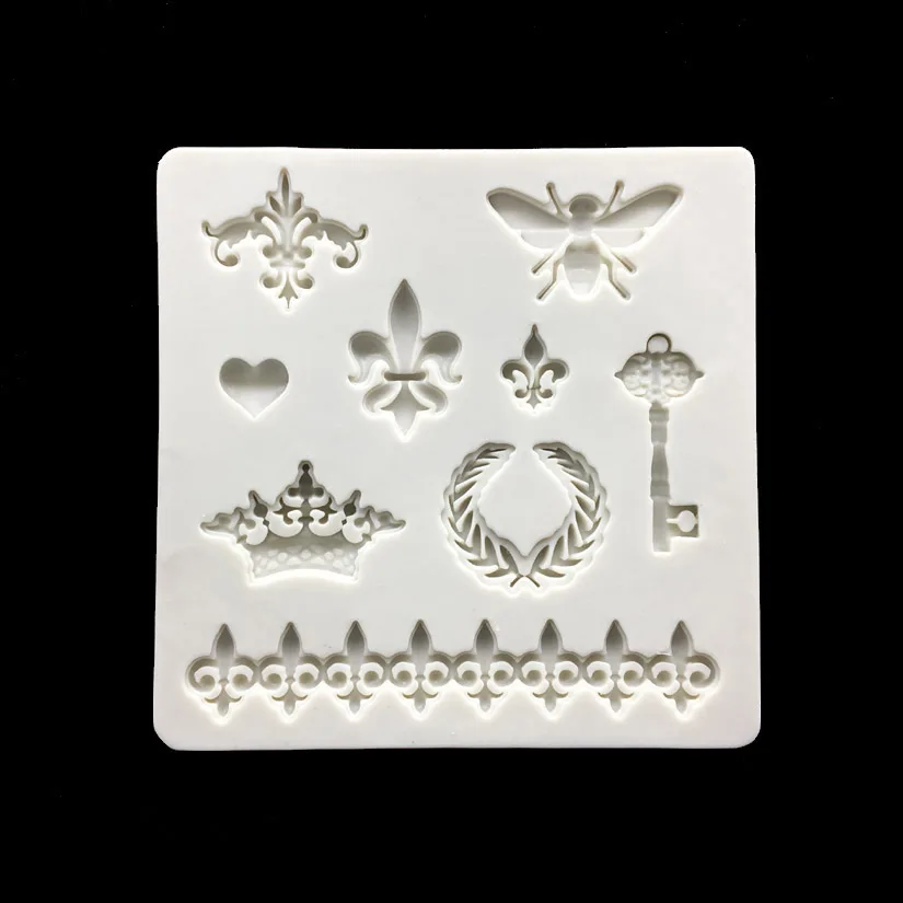 Crown Butterfly Photo Frame Silicone Mold Sugarcraft Chocolate Cupcake Baking Mold Fondant Cake Decorating Tools