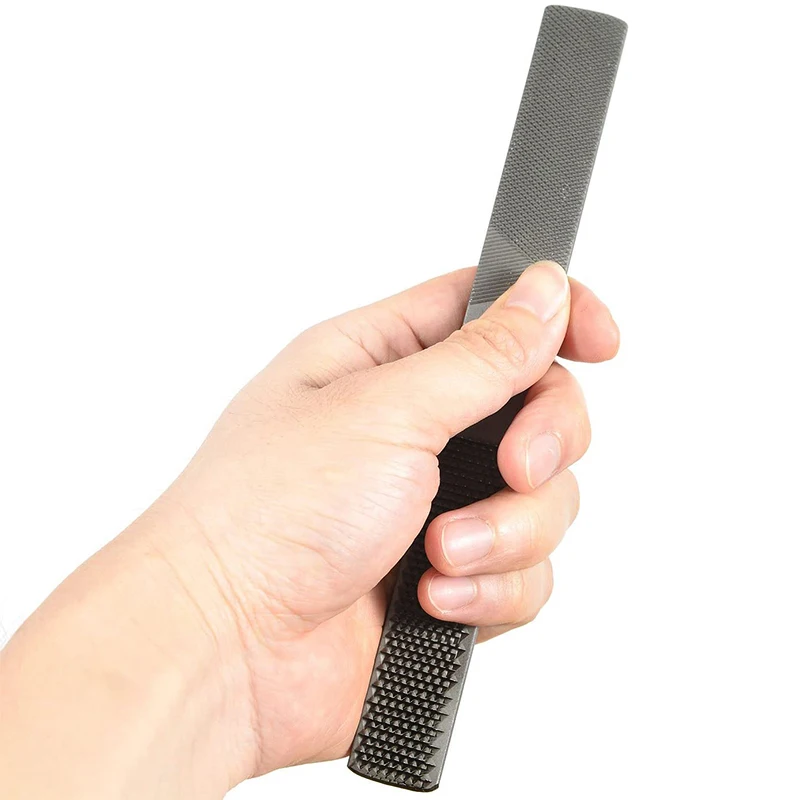 1Pc 4 in 1 Carbon Steel Woodworking Rasp File Mill Carving Hand Tool Half Round File Woodworking Abrasive Tool 200MM