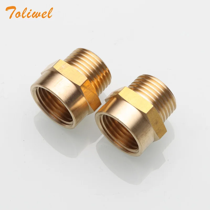 1/2” G Thread (BSP) Female to 1/2” NPT Male Connector BSP to NPT Adapter 1/2 Inch Industrial Metal Brass G Thread to Fittings