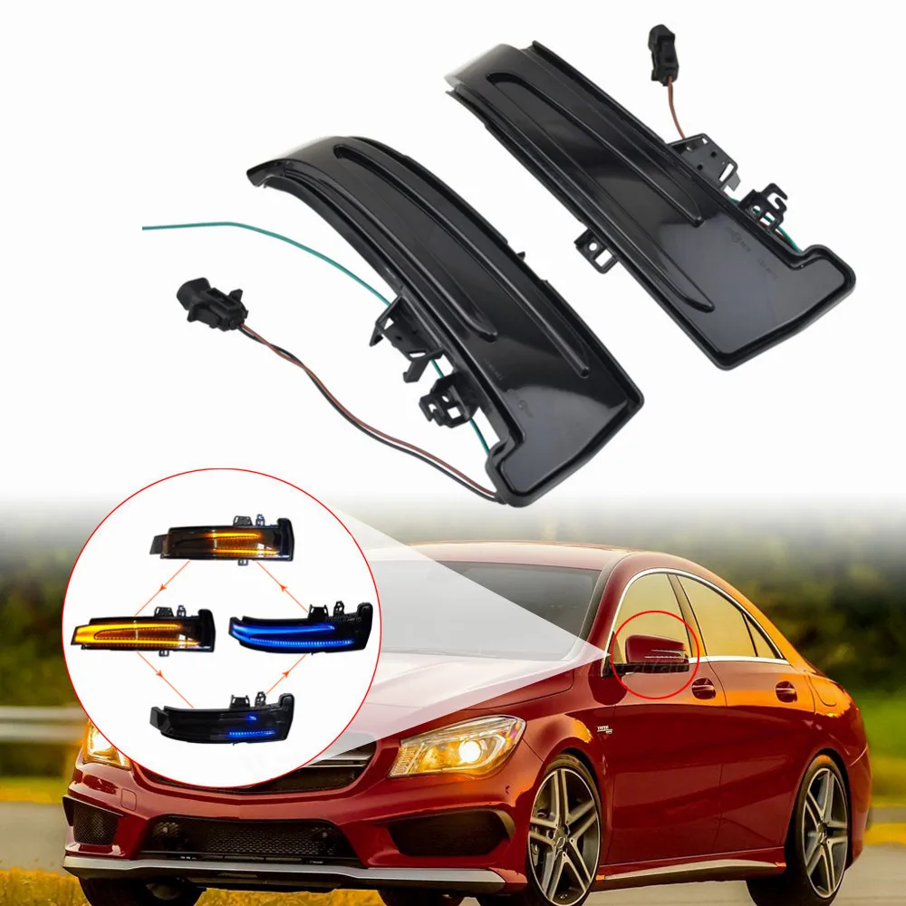 For Mercedes-Benz W176 W246 W212 W204 C117 X156 X204 W221 W218 Light Side Mirror Indicator Repeater Dynamic Indicator Blinker