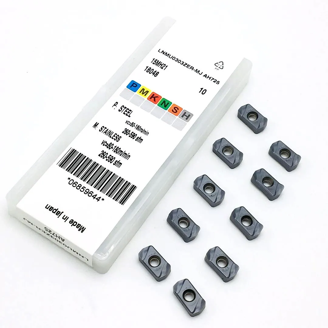 Inserto per tornitura da 10 pezzi inserto per taglio rapido a doppia faccia in metallo duro MJ AH130/AH725 LNMU 0303