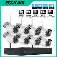 Night Vison SZKAM Wireless Nvr wifi Kit 8CH 3MP 5MP Network Surveillance Camera Recorder 1080P Video Audio Security CCTV System