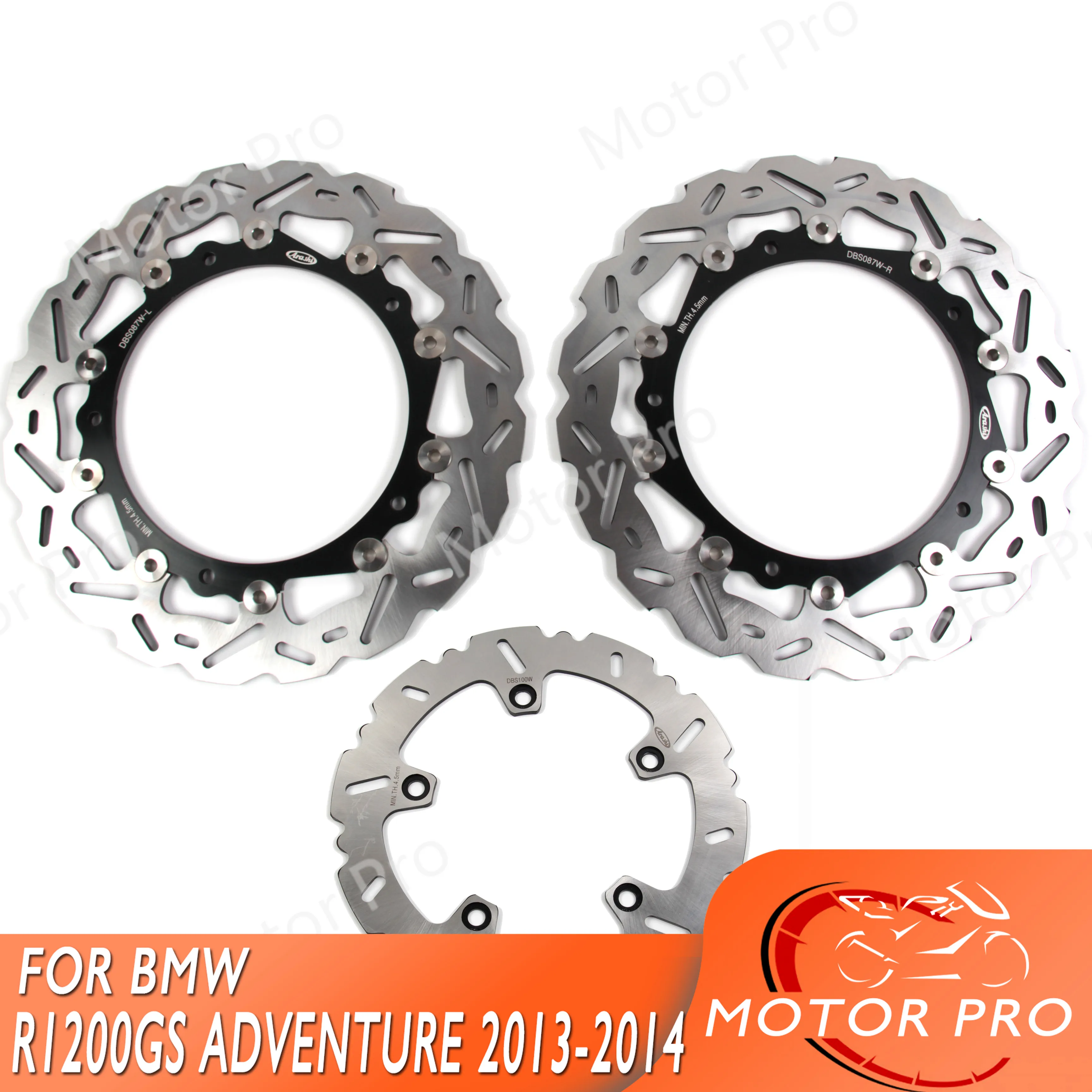 

For BMW R1200GS ADVENTURE 2013 2014 Front Rear Brake Disc Disk Rotor Kit Motorcycle R 1200 GS R1200 1200GS 13 14 CNC Aluminum