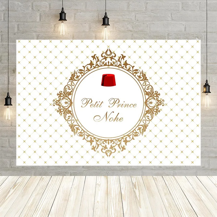 Avezano Baby Shower Child Boy Prince Golden Crown Royal Birthday Party Newborn Decor Backdrop Photo Background Custom Studio