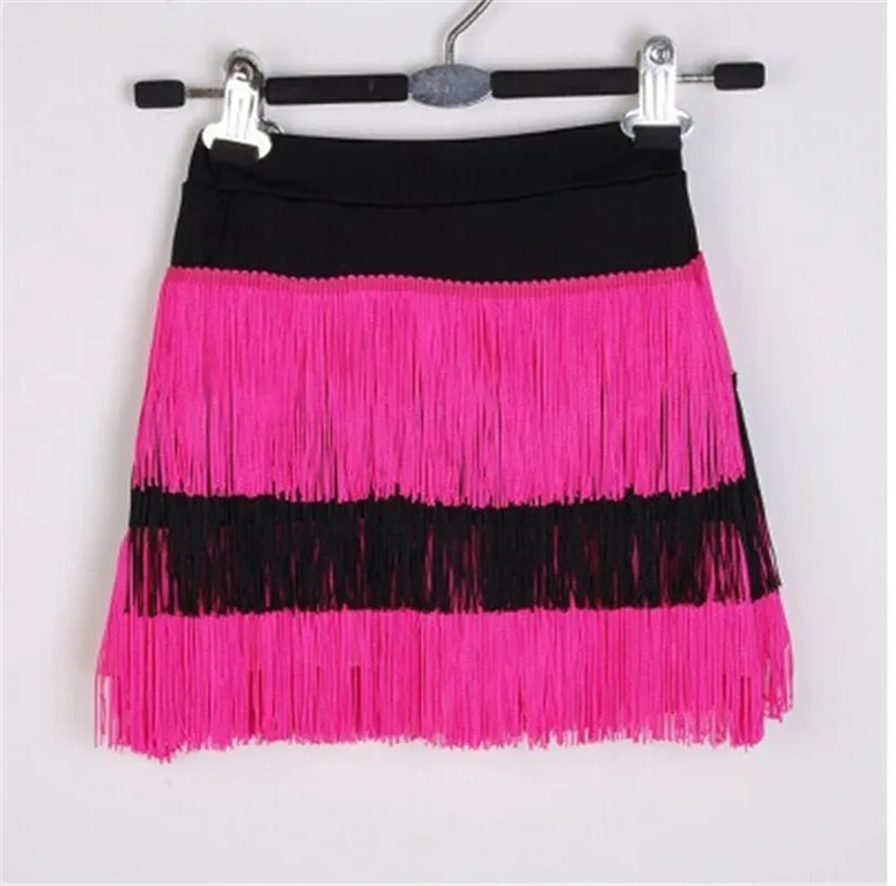 Adult Latin Dance Skirt Women\'s High Quality Fringed Latin Skirt Lady Cha Cha Rumba Samba Fringe Sexy Dance Practice Clothing