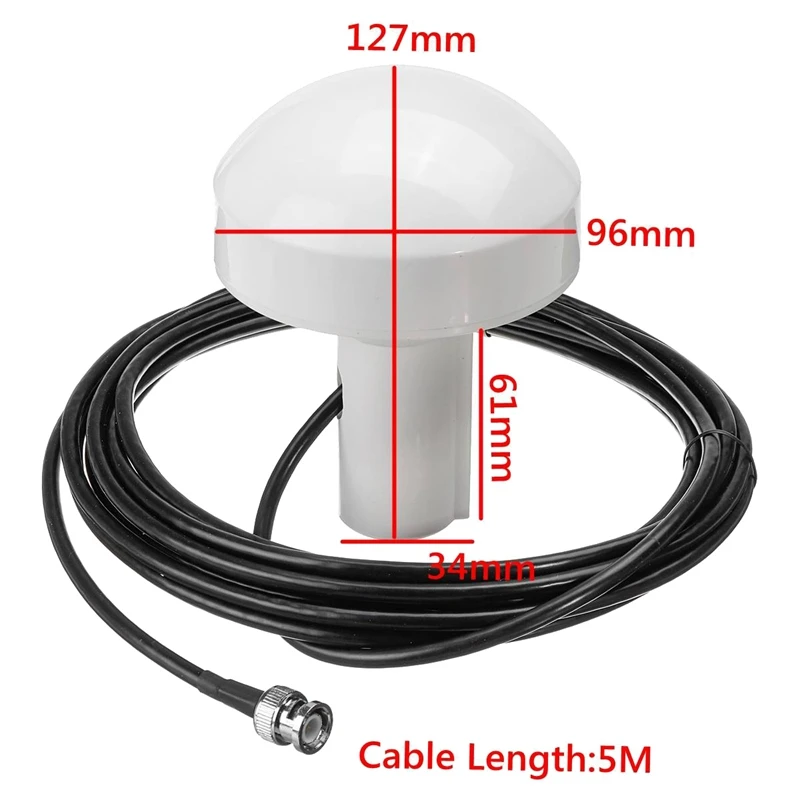 Ship GPS Active Marine Navigation Antenna Timing Antenna 1575+/-5 MHz 5M BNC Male Plug