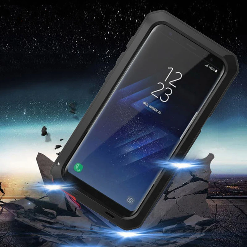 Anti Shock Hybrid Tough Heavy Metal Armor Case For Samsung Galaxy S20 S21 Ultra S10 S9 S8 Plus S7 Edge Note 20 10 9 8 20+ Cover