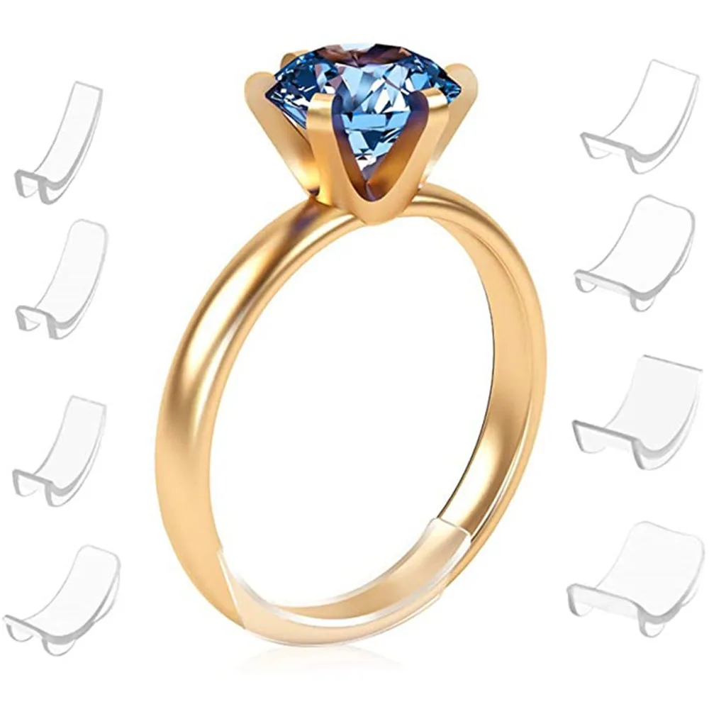 8 Sizes Silicone Invisible Clear Ring Size Adjuster Resizer Loose Rings Reducer Ring Sizer Fit Any Rings Jewelry Tools Useful