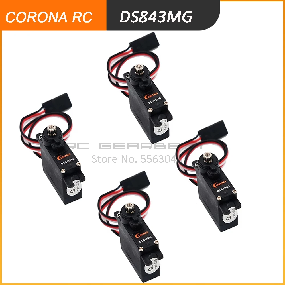 Bundled Sale 4 Pcs Corona DS 843MG Digital High Torque Micro Servo 4.8kg / 0.10sec / 8.5g