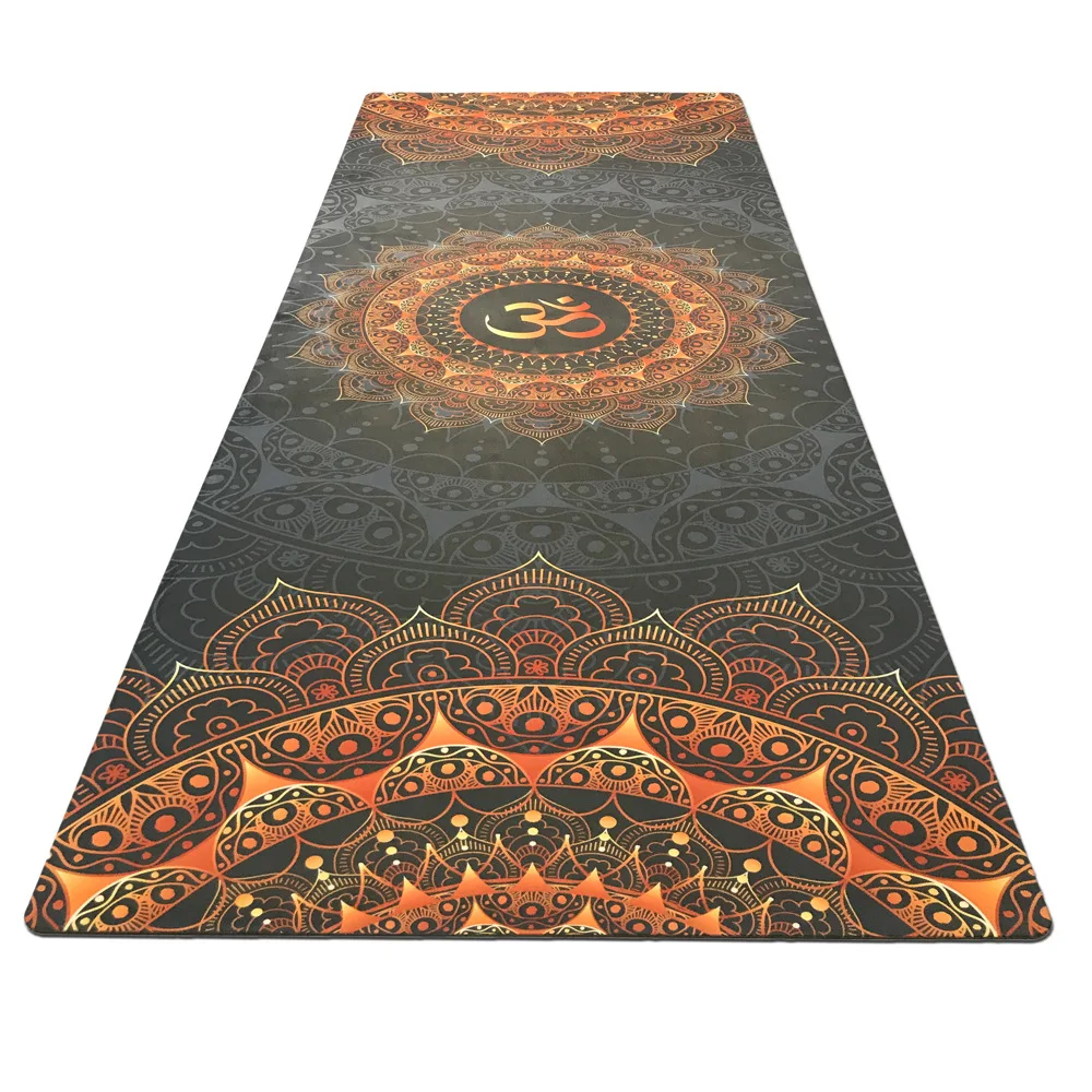 

Dark Printed Yoga Fitness Exercise Mat Suede Rubber Non-Slip Healthy Yoga Flower Mat Factory Direct Sales