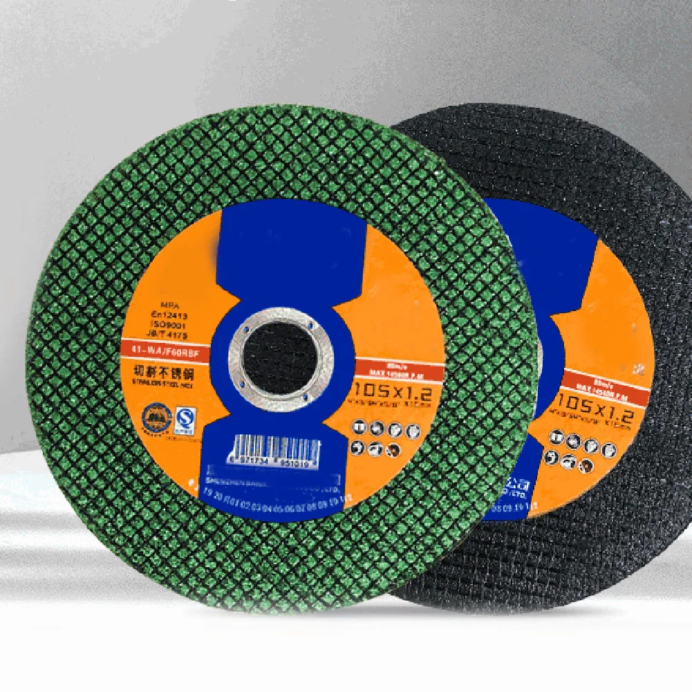 10 pces metal aço inoxidável disco de corte 105*1.2*6mm dupla malha moagem roda disco resina ultra-fino ângulo moedor disco de corte