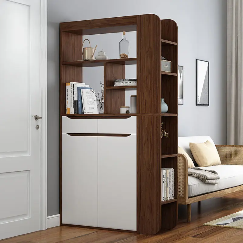 Living Room Furniture Decorative Storage Lockers Modern Minimalist Entrance Hall Cabinet Wood Shoe Cabinet Display Cabinet