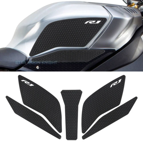 Almohadillas protectoras para tanque de combustible lateral de motocicleta, pegatinas, almohadilla de tracción para agarre de rodilla para Yamaha YZF R1 R1M YZFR1 YZF-R1 2015 - 2021