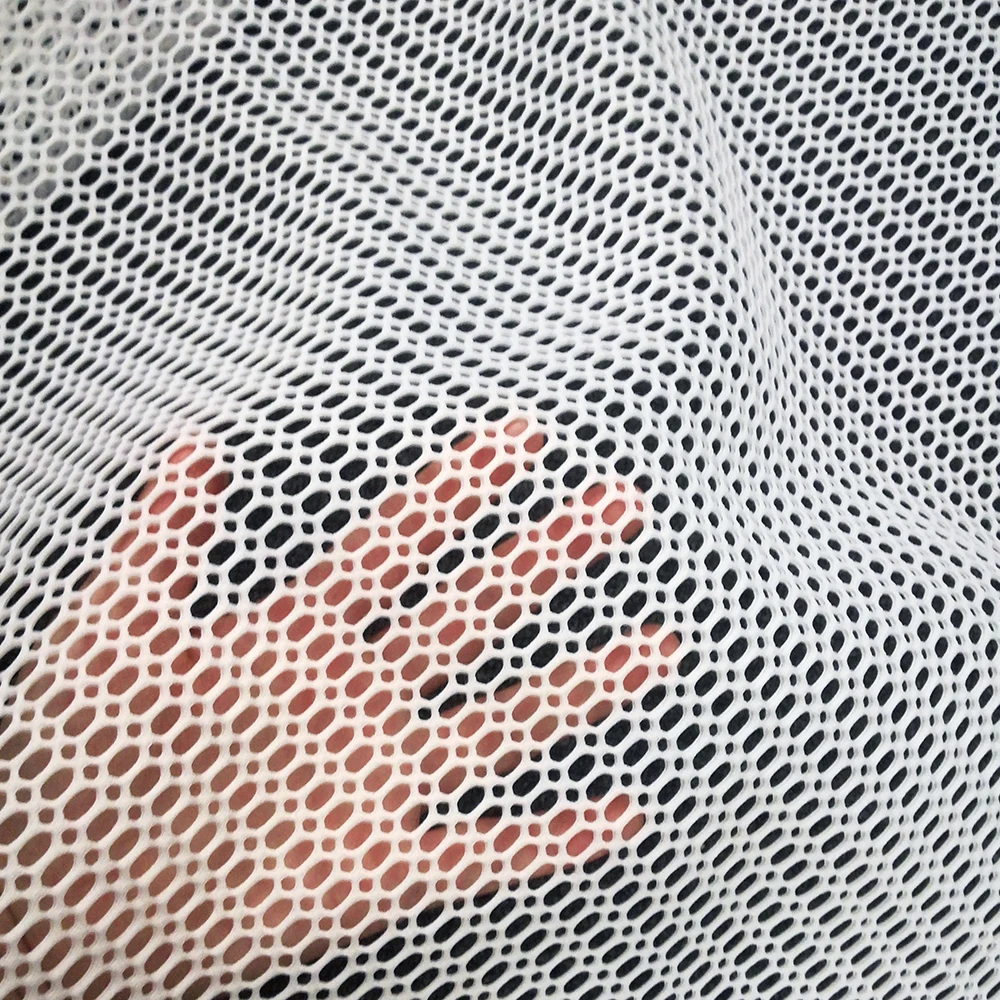 3D Air Mesh Fabric Dress, Garment Cloth, Sandwich Fashion Designer, Round Thick, Bright White, Black, 1Yard