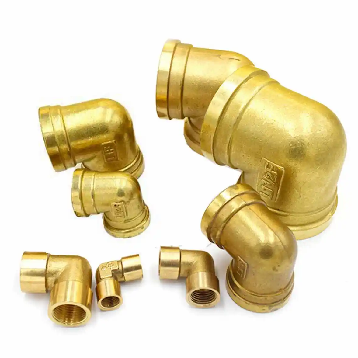 

1/8" 1/4" 3/8" 1/2" 3/4" 1" 1-1/4" 1-1/2" 2" BSPP Female Brass Elbow Round Pipe Fitting Connector For Water