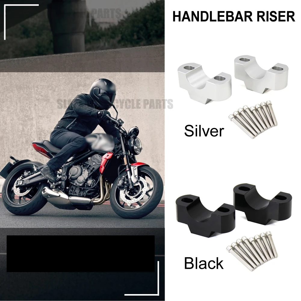 

New CNC 28mm Handlebar Risers Clamp Height up Adapter For Trident 660 2021-UP