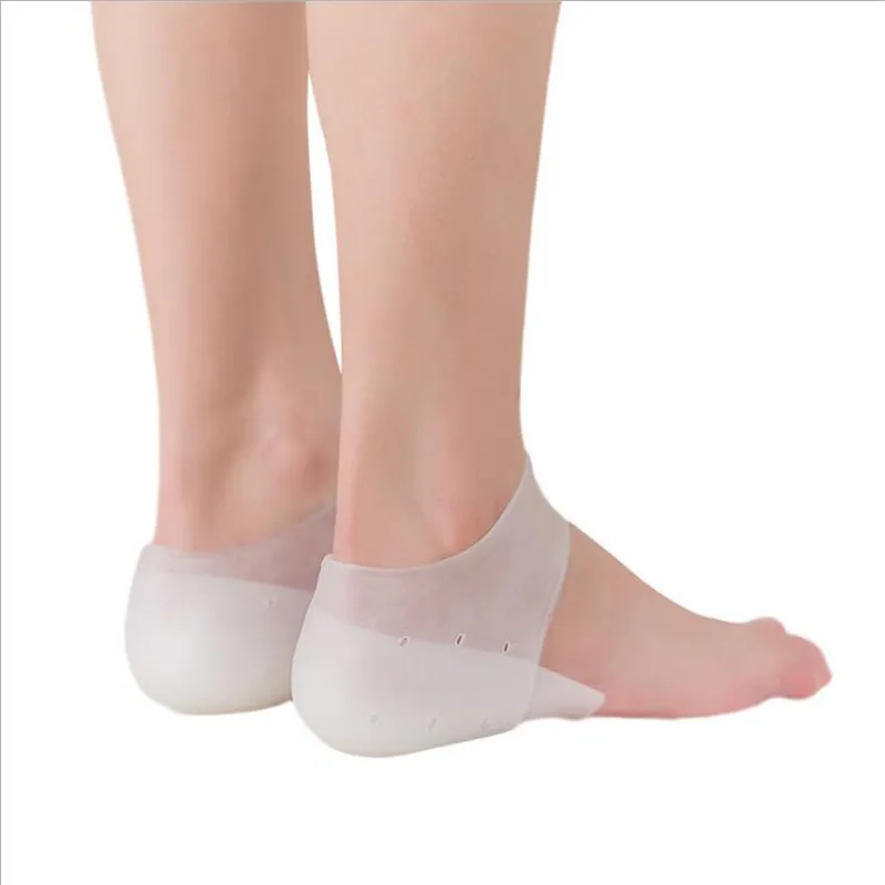 Plantillas invisibles de silicona para altura interior, calcetines para aumentar el levantamiento, almohadilla de protección para los pies al aire libre, cojín para el talón, plantilla oculta, 2 uds.
