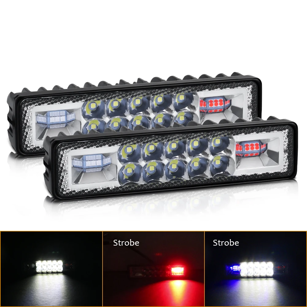 Lampadina del faro a LED Car Work luci a LED per Jeep Truck trattore barca LADA Ford 54W lampada da lavoro Bar Spotlight stroboscopico lampade della