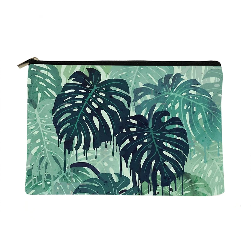 Women monstera melt Printed Make up bag Fashion Women Cosmetics Organizer Bag for Travel Colorful Storage Bag for Lady Bag