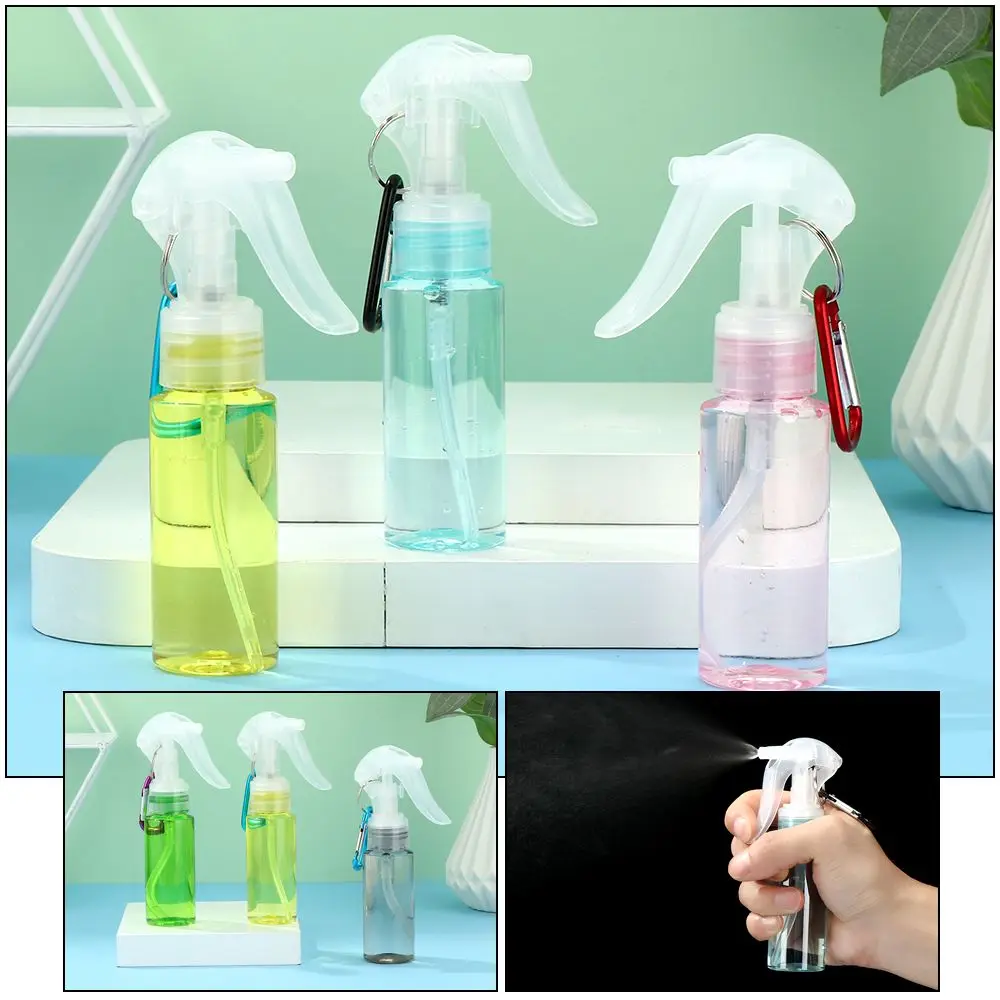 Nuevo atomizador de Perfume, accesorios de viaje con mosquetón, contenedor vacío, muestras de loción, botellas de Spray con gatillo, subembotellado